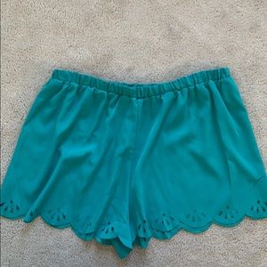 Blue flowy shorts